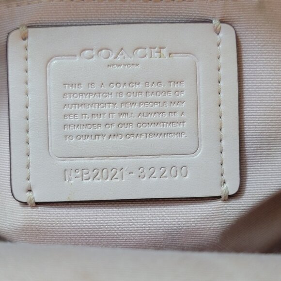 COACH Signature Canvas Mini Backpack Khaki Pink Leather Trim Bag main image 10